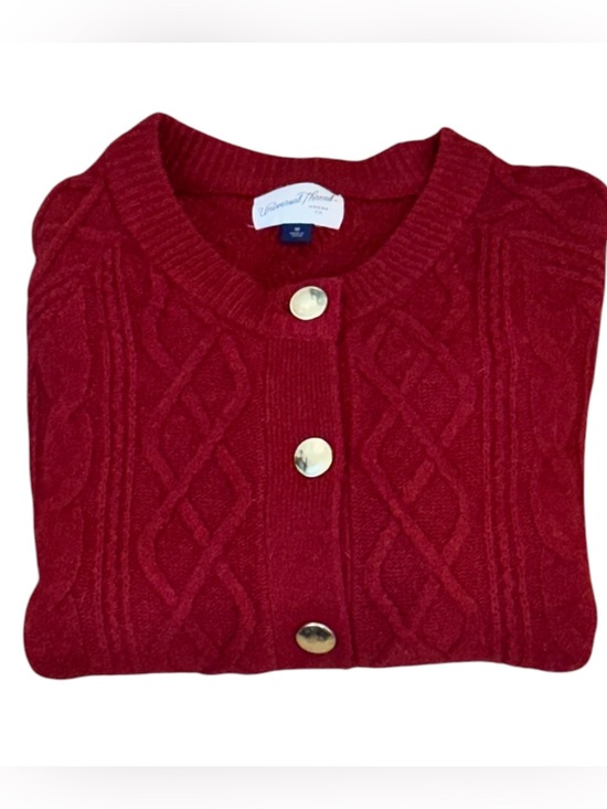 Universal Thread Sweaters - Universal Thread Crimson Cable-Knit Button Cardigan sz. M